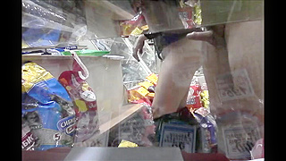Busty BBW Saleswoman Fucks Security Guard in Supermarket Aisle