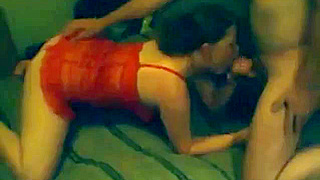 Guy and His Buddy Ravage a Busty Babe in a Steamy Threesome