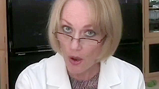 Busty Blonde Amateur Granny Gives Raunchy Check-Up And Takes It Hard