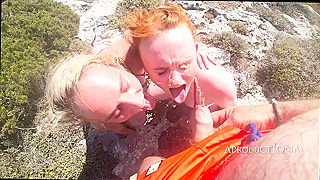 Sizzling Morning ☆ Aura's Naughty Piss All Over Pixie at Private Beach Steps