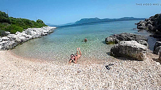 Three-Way Outdoor Golden Showers at the Beach ☆ Pissing in the Water and on the Rocks
