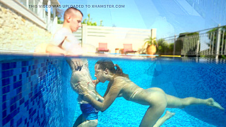 Wife Fucked at the Pool in Public Pissing Accident by River