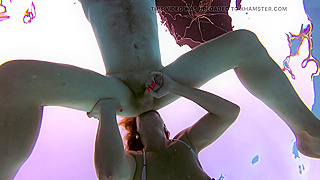 Naughty Slut Gets Horny Underwater ☆ Blowjob, Anal, and Cum Swallowing by the Pool
