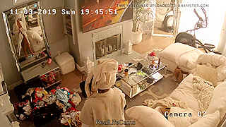 A cutie lives alone, often nude or changing clothing