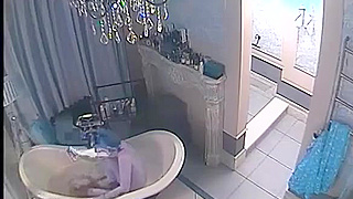 Two bathrooms, taking baths