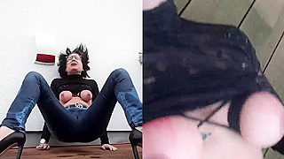 Caught Her Squirting In Jeans And Pissing In Public!