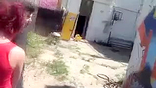 Nasty sweetie with dyed hair acquires hammered in doggy style