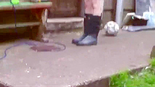 This Naughty Babe Doggy Pee And Cum On Her Cute Teen Pussy