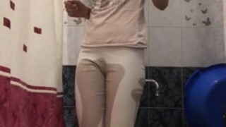 Horny Teen Pees Her Pants And Moans In Ecstasy While Fingering Herself