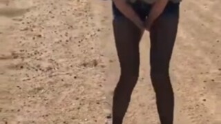Embarrassed Teen Can't Hold It and Soaks Herself in Public View