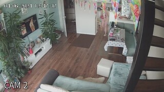 Sexy MILF Caught Walking Naked on Hidden IP Cam