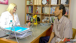 Sizzling Old Nanny's Tight Pussy Gets Fucked Hard By A Hung Stud