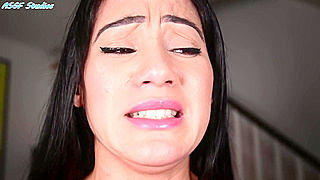 Talking to a dark-haired woman and she ends up showing her big bum