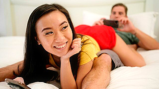 Curvy Kimmy Kim Gets Nasty, Fingers Herself While Sucking Hard Cock