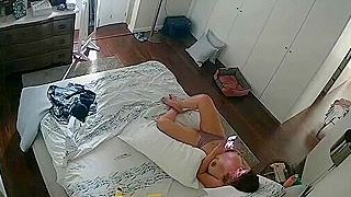 Caught On Ipcam - Busty French Babe Masturbating To Porn