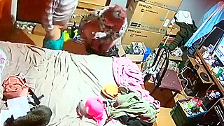 Hidden Spy Ipcam Records Busty Latin Redhead Riding And Grinding On Boyfriend