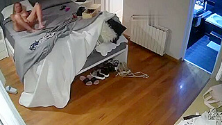 Caught On Hidden Ipcam - British Milf Masturbating With Stepdaughter's Dildo