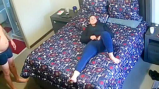 Spying Ip Cam Reveals Horny Tattooed Couple's Wild Bed Fuck Fest