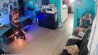 Watch As Hidden Ipcam Catches Mature Rocker Couple Fucking On A Stretcher