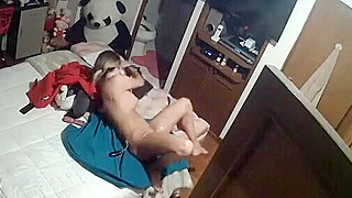 Hidden Ipcam Catches Naughty Latina Babe Masturbating On Video Call