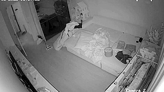 Spy Ipcam Catches Naughty Horny Mom Masturbating To Porn Blissfully
