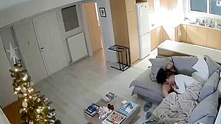 Caught On Hidden Ipcam - European Married Couple's Hot Xmas Fuck Fest