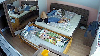 Voyeur Ip Cam Reveals European Man Intensely Licking His Wife's Tight Anus