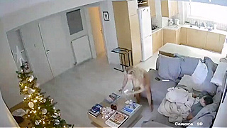 Spy Ipcam Records European Blonde Milf Getting Fucked Hard On The Couch