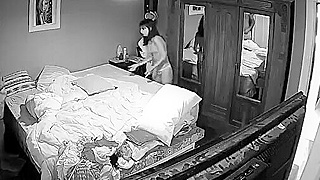 Voyeur Ip Cam Reveals Horny Latin Stepsiblings Fucking Wildly In Mom's Bed