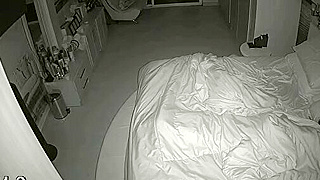 Spy Ipcam Catches Horny Man Creampie His Sleeping Wife's Tight Pussy