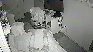 Spy Ipcam Catches College Couple Fucking Hard In Their Parents' House