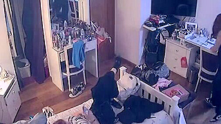 Voyeur Ip Cam Reveals Redheaded Teen Sisters Undressing And Trying On Clothes