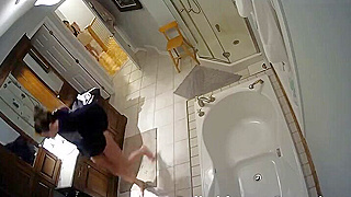 Spying On A Naughty American College Girl's Steamy, Soapy Shower Session