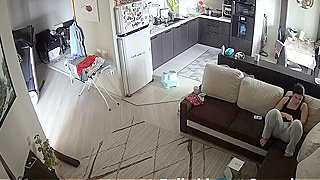 Spy Ipcam Busted Mature Mom Rubbing Her Pussy While Watching Porn