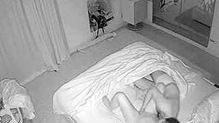 Spy Ipcam Records French Middle-Aged Couple Fucking Passionately In Bed