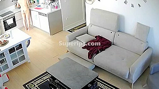 Spy Ipcam Reveals Busty French Milf Ravaged Hard On The Couch