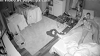 Spying Ip Cam Reveals Busty American Teen Getting A Sloppy Blowjob