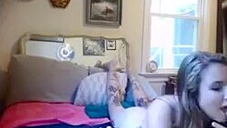 Hidden Spy Ipcam Reveals American Tattooed Teen Masturbating On Omegle