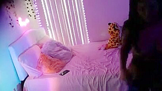 Hidden Ipcam Captures Skinny Black College Girl's Wild Masturbation Session