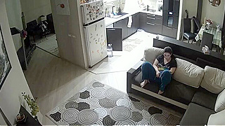 Hidden Ip Cam Catches Chubby Mom Fucking Herself Watching Porn