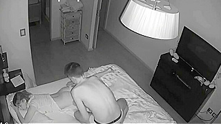 Spy Ipcam Catches French Guy Sneaking And Fucking His Skinny Sleeping Girlfriend