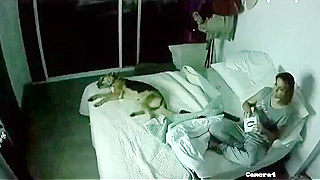 Spy Ipcam Catches Mature French Woman Masturbating On Her Bed