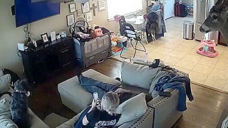 Caught By Spy Ipcam – Horny Teen Couple Fucks Loudly At Parents' House