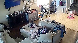 Caught By Spy Ipcam – Horny Teen Couple Fucks Loudly At Parents' House
