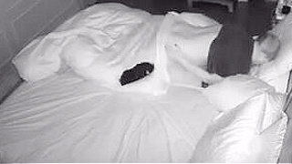 Hidden Spy Ipcam Catches Mature Blonde Couple Fucking Hard On Their Bed