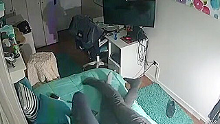 Spy Ipcam Catches Naughty French Girl's Brutal Masturbation Orgasm