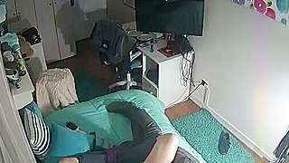 Spy Ipcam Catches Naughty French Girl's Brutal Masturbation Orgasm