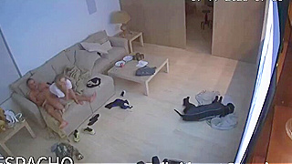 Spy Ipcam Catches Busty German Milf Getting Fucked Hard On The Couch