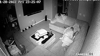 Spying On A Horny Black American Couple Fucking Wildly On The Couch