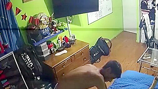 Hidden Spy Ipcam Catches British University Students Fucking Wildly In Their Room